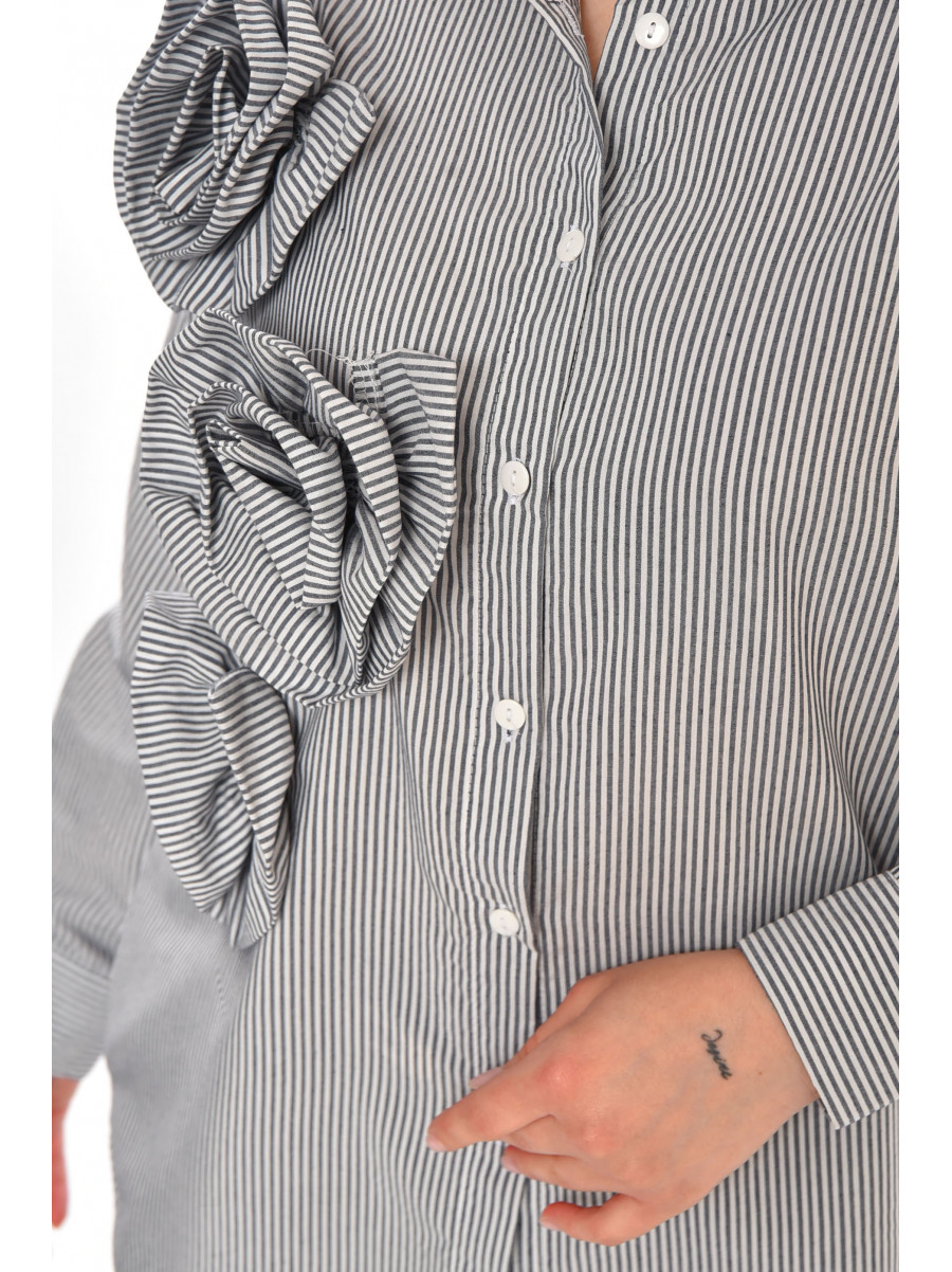 Рубашка женская серого цвета с принтом 212714C
