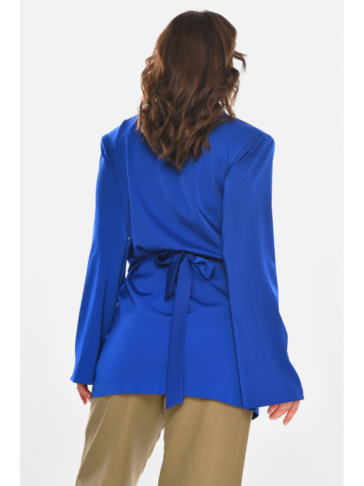 Блуза жіноча напівбатальна однотонна синього кольору 212715C