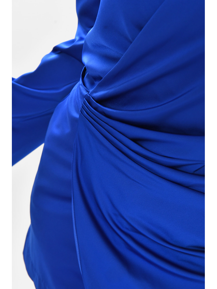 Блуза жіноча напівбатальна однотонна синього кольору 212715C