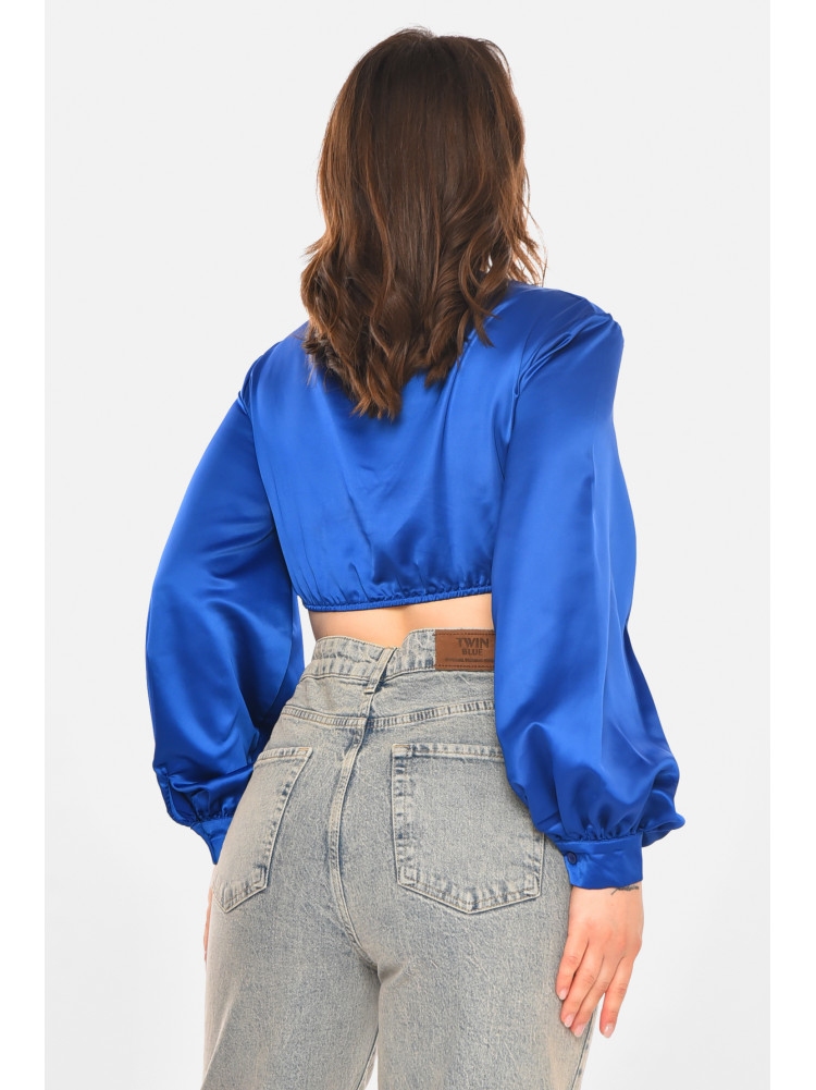 Блуза женская однотонная синего цвета 212717C