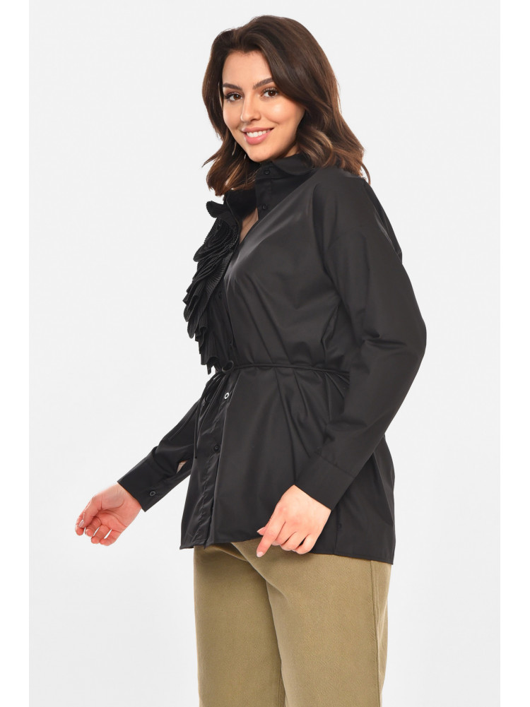 Блуза женская однотонная черного цвета 212720C