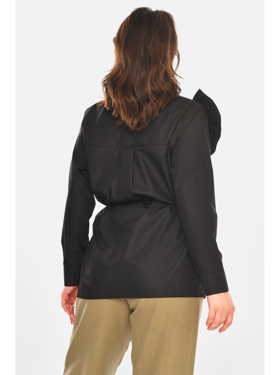 Блуза женская однотонная черного цвета 212720C