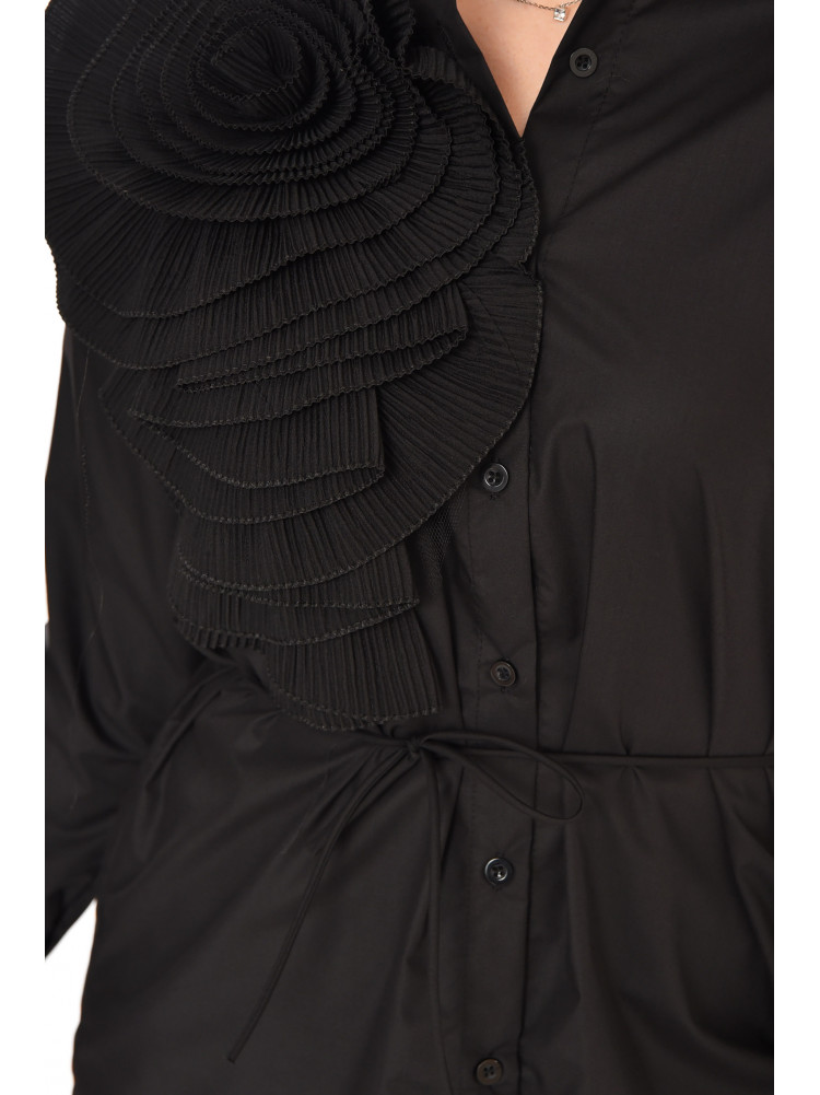 Блуза женская однотонная черного цвета 212720C