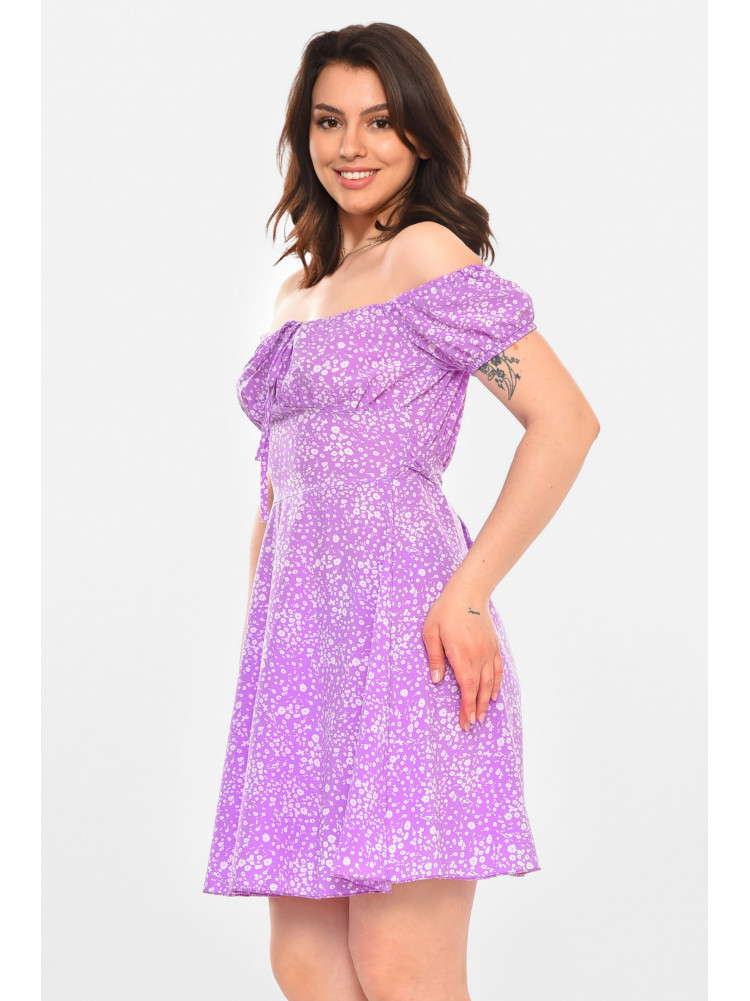 Платье женское фиолетового цвета с принтом 212721C