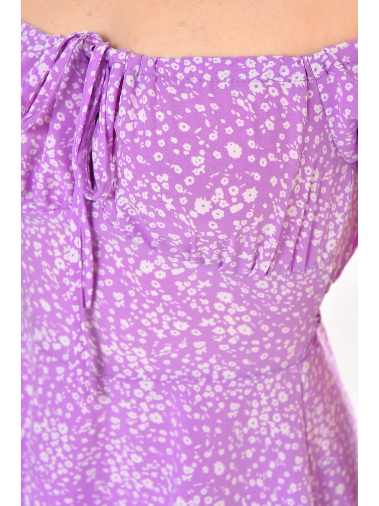 Платье женское фиолетового цвета с принтом 212721C