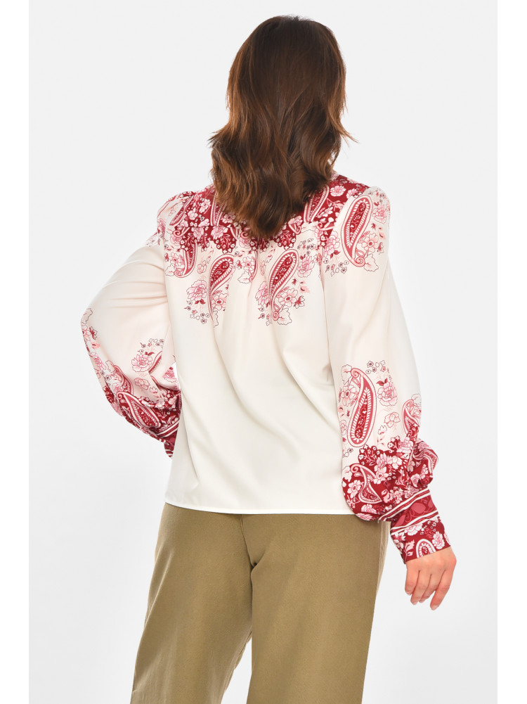 Рубашка женская белого цвета с принтом 212726C