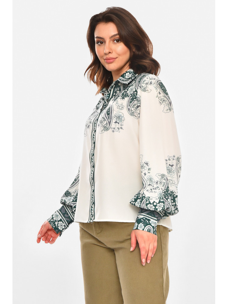 Рубашка женская белого цвета с принтом 212730C