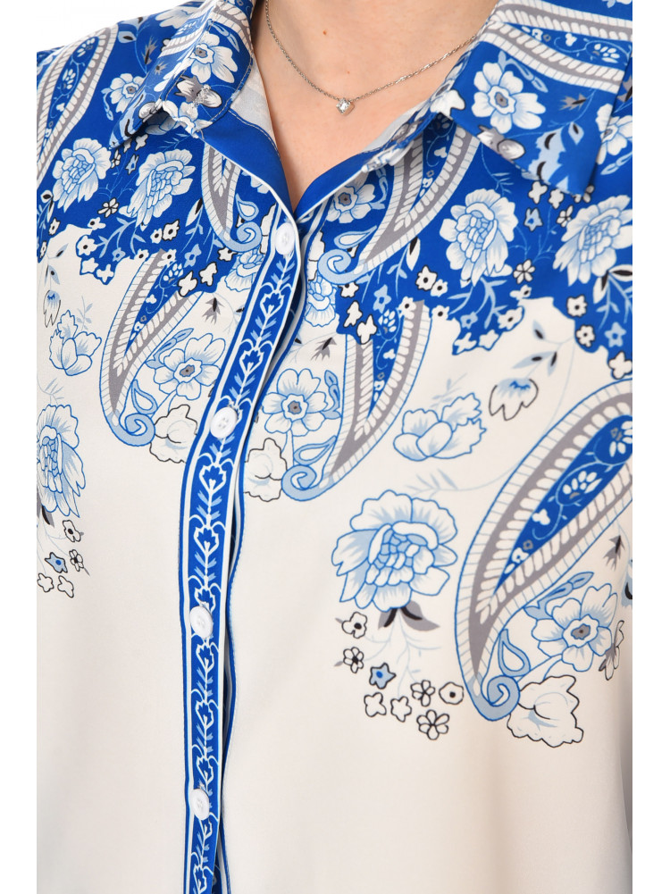 Рубашка женская белого цвета с принтом 212731C