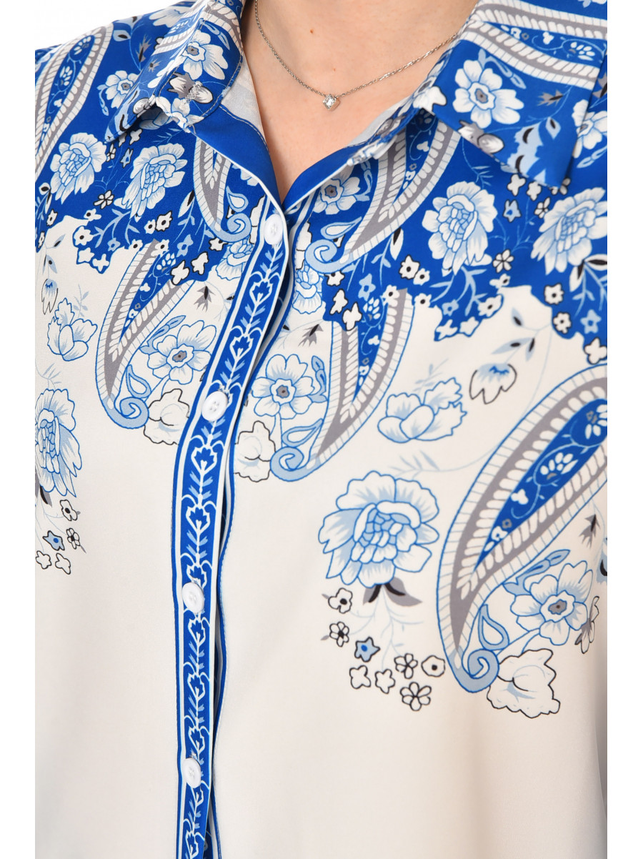 Рубашка женская белого цвета с принтом 212731C