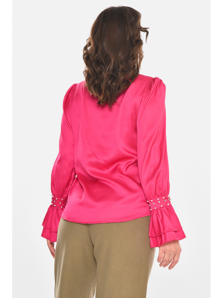 Блуза жіноча однотонна малинового кольору 212735C