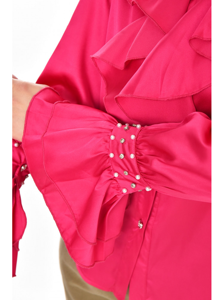 Блуза жіноча однотонна малинового кольору 212735C