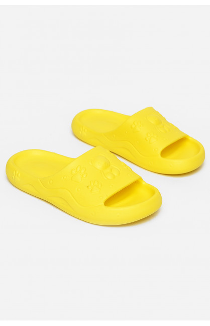 Шлепки детские для девочки пена желтого цвета 5066-3 212741C Шлепки детские для девочки пена желтого цвета 5066-3 212741C