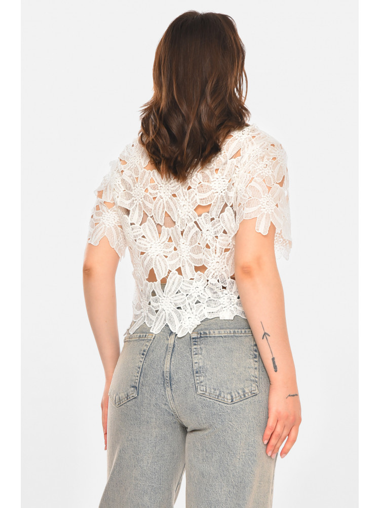 Рубашка женская однотонная белого цвета 212746C