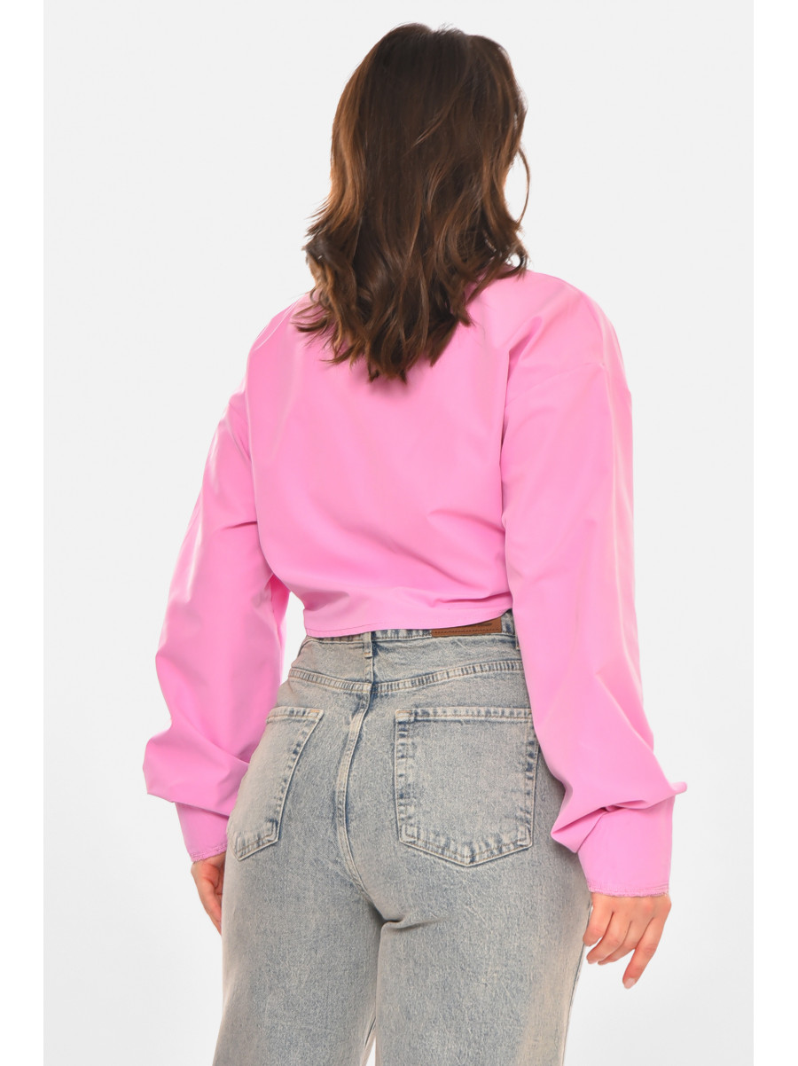 Рубашка женская однотонная сиреневого цвета 212749C