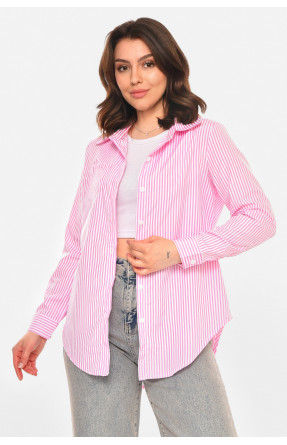 Рубашка женская розового цвета с принтом 212752C