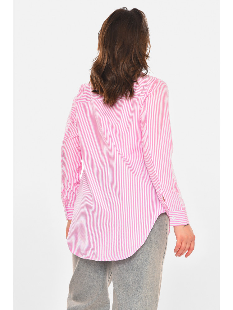 Рубашка женская розового цвета с принтом 212752C