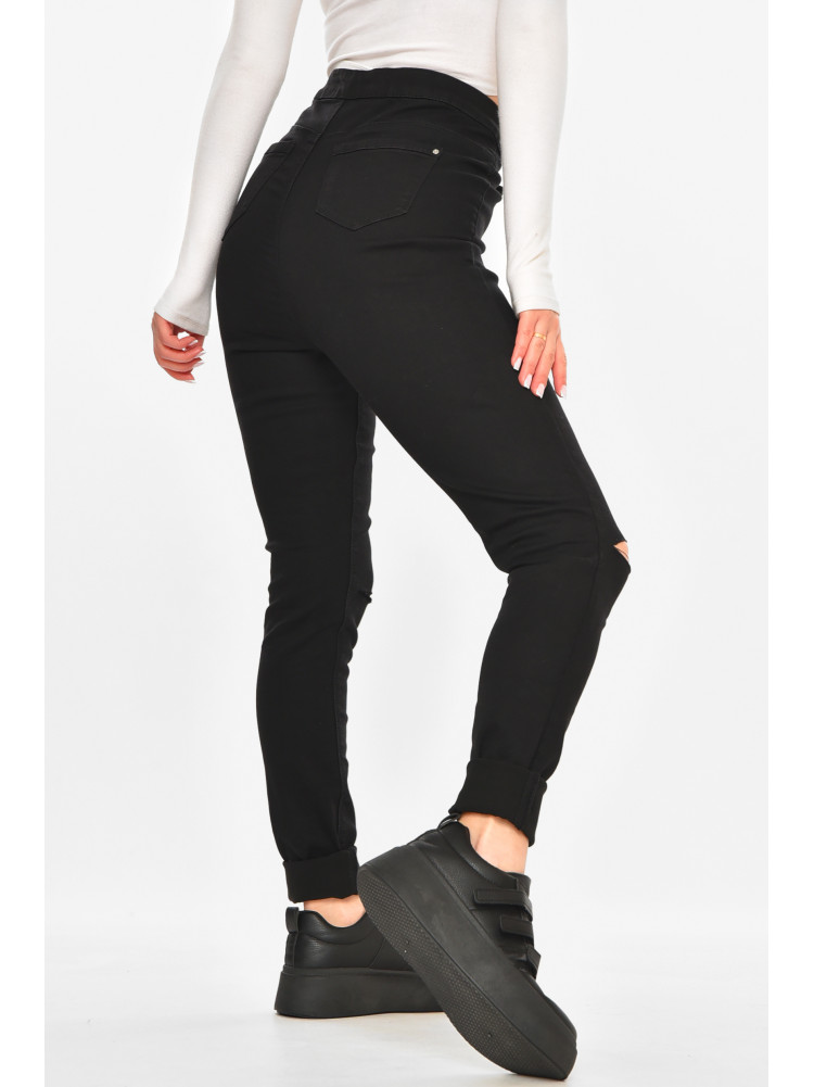 Штани жіночі однотонні чорного кольору 212762C