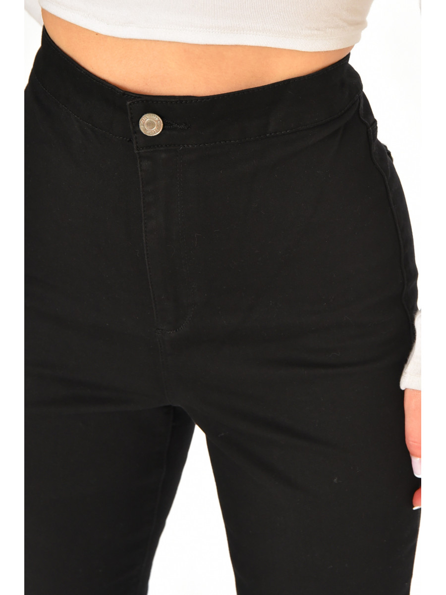 Штани жіночі однотонні чорного кольору 212762C