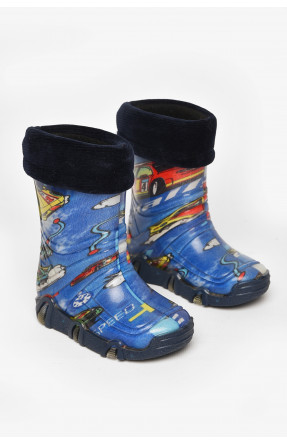Сапоги резиновые детские синего цвета со съемным носком 212767C Сапоги резиновые детские синего цвета со съемным носком 212767C