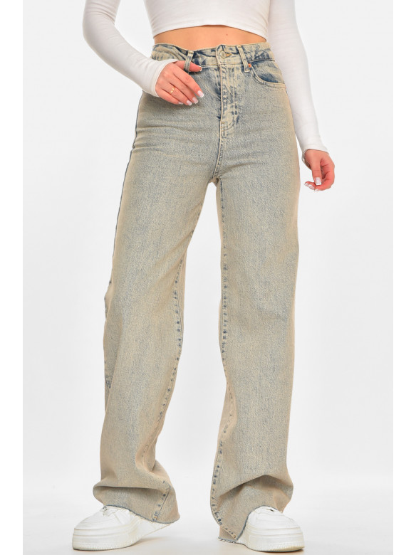 Джинси жіночі однотонні сірого кольору 212773C
