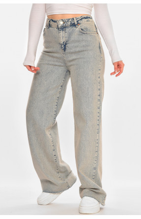 Джинси жіночі однотонні сірого кольору 212774C