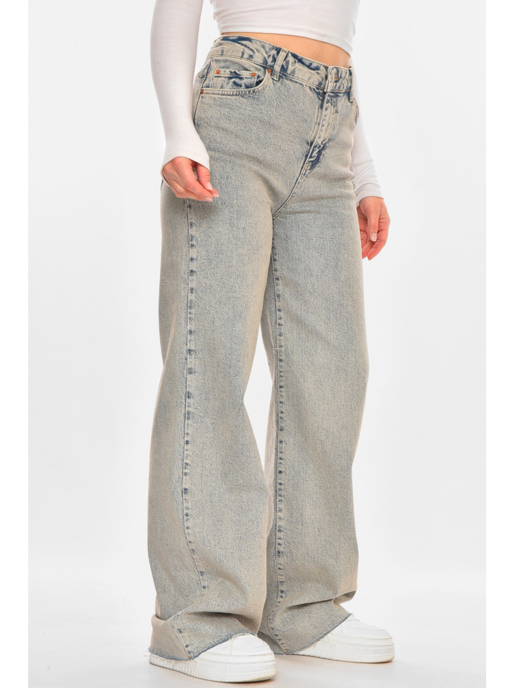 Джинси жіночі однотонні сірого кольору 212774C