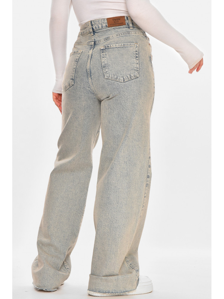 Джинси жіночі однотонні сірого кольору 212774C