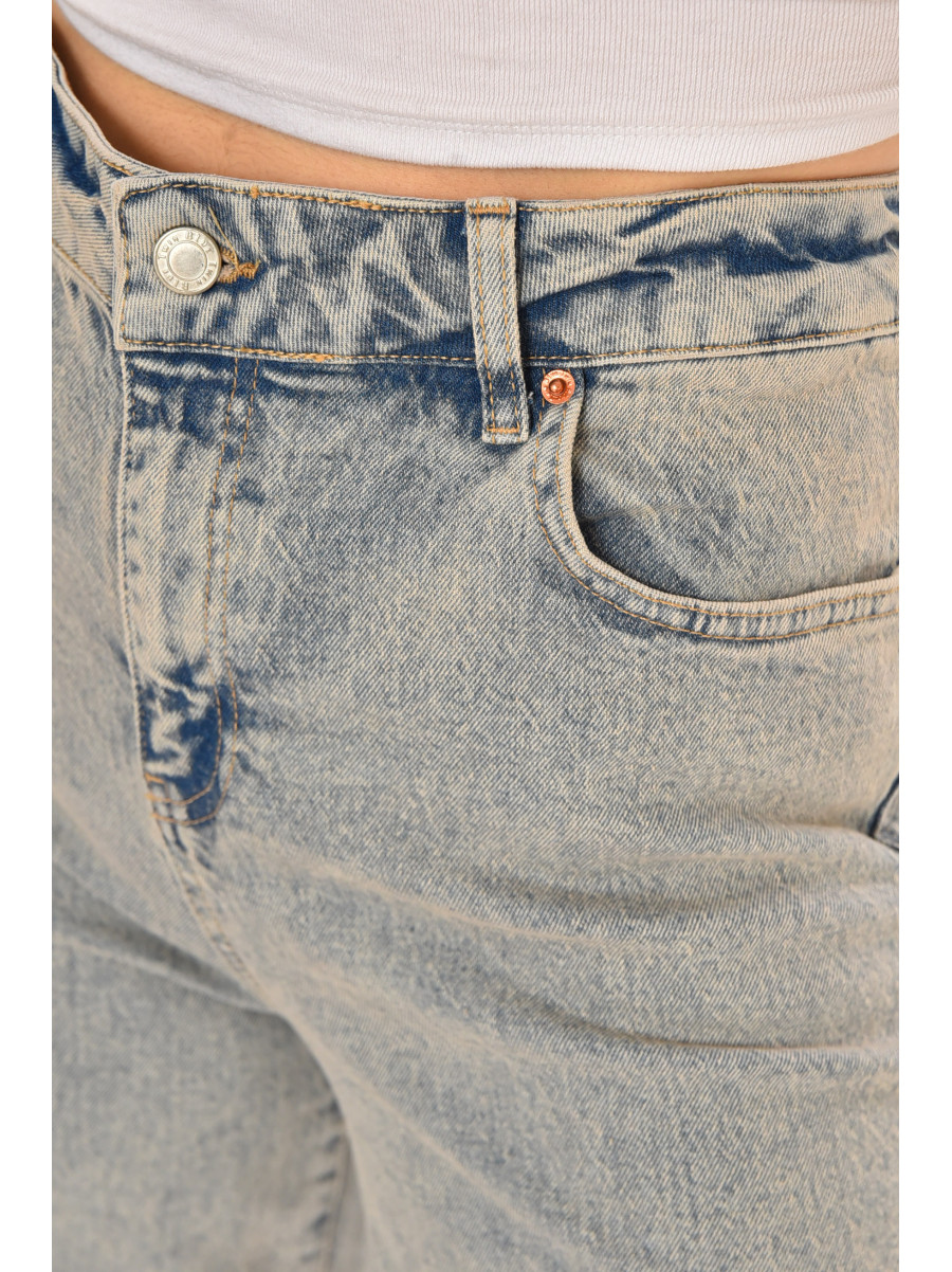 Джинси жіночі однотонні сірого кольору 212774C