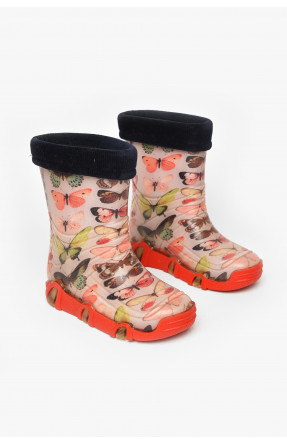 Сапоги резиновые детские светло-бежевого цвета со съемным носком 212775C Сапоги резиновые детские светло-бежевого цвета со съемным носком 212775C