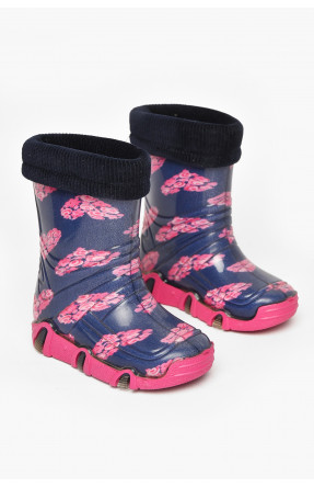 Сапоги резиновые детские темно-синего цвета со съемным носком 212777C Сапоги резиновые детские темно-синего цвета со съемным носком 212777C
