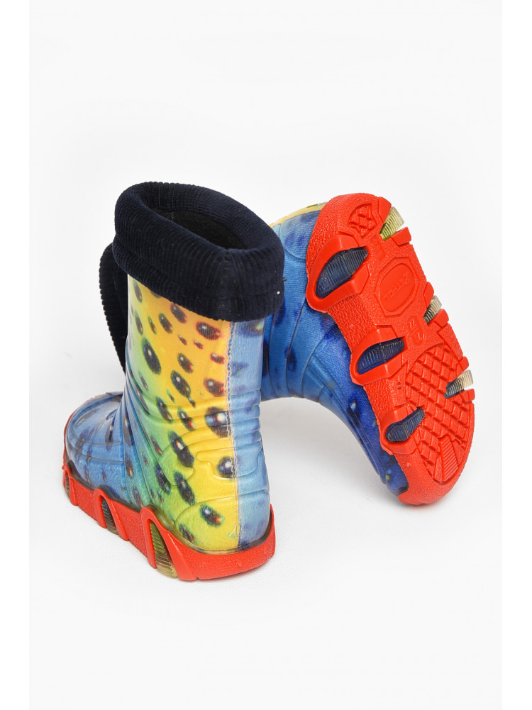 Сапоги резиновые  детские синего цвета  со съемным носком 212778C