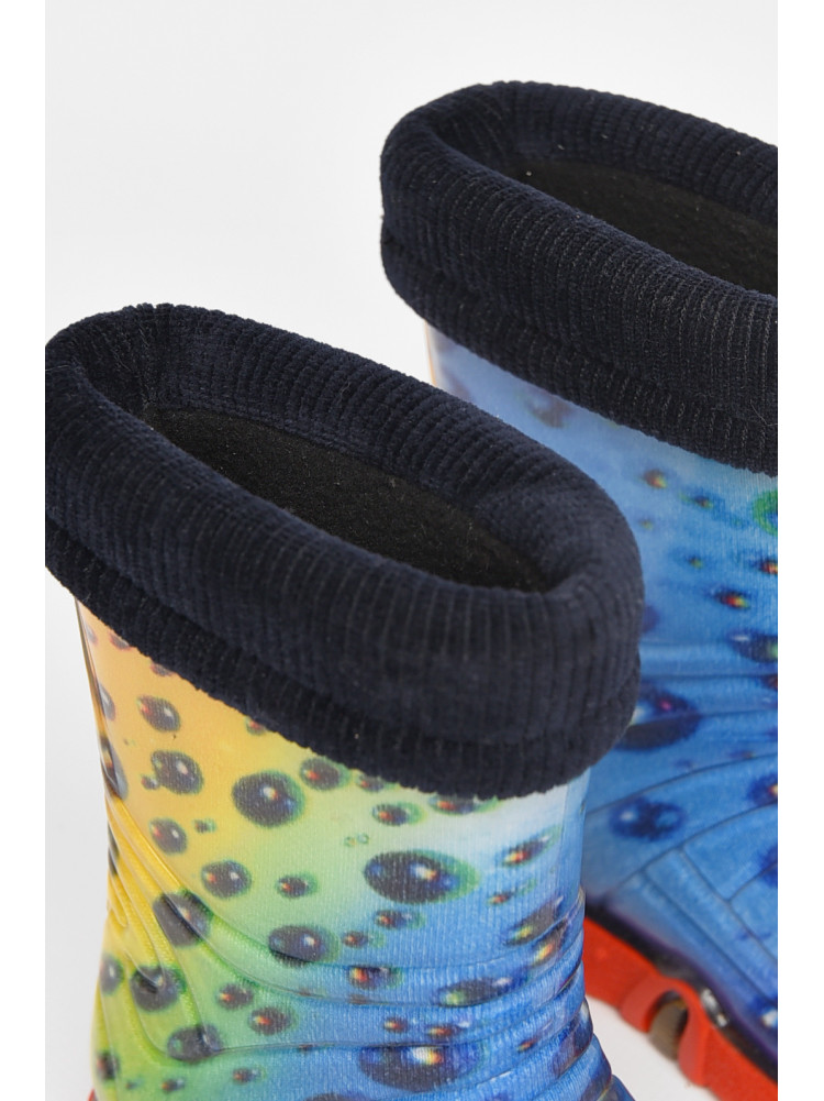 Сапоги резиновые  детские синего цвета  со съемным носком 212778C