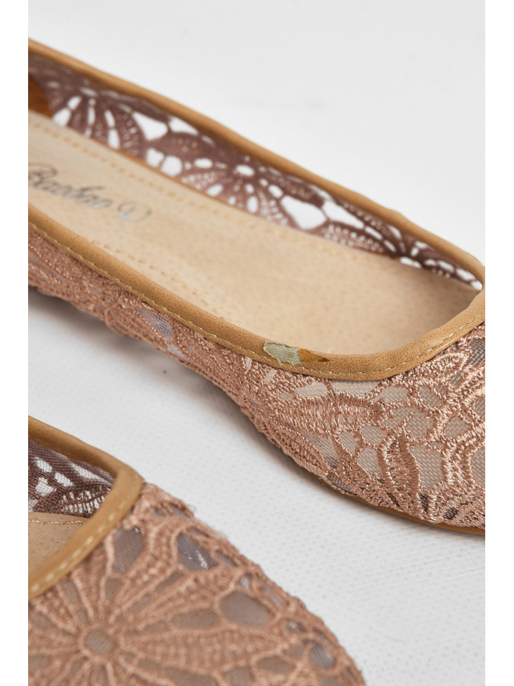 Балетки женские бежевого цвета Уценка 63001 212784C