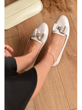 Балетки жіночі молочного кольору Уцінка 783-5 212785C