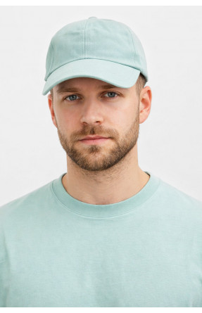 Кепка мужская однотонная мятного цвета 7192 212809C