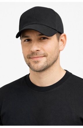 Кепка мужская однотонная черного цвета 5982 212823C
