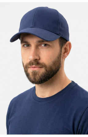 Кепка мужская однотонная темно-синего цвета 5982-3 212825C