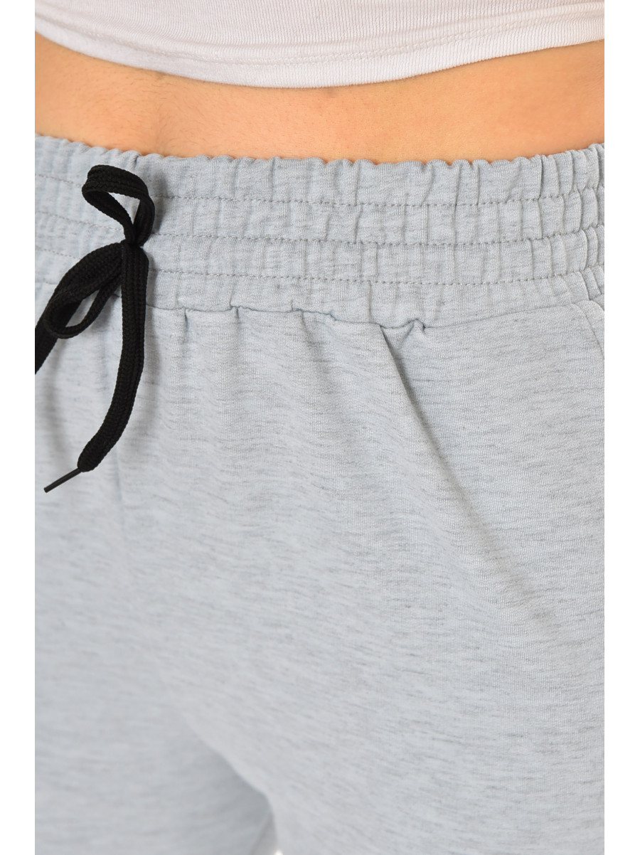 Спортивные штаны женские полубатальные однотонные мятного цвета 212832C