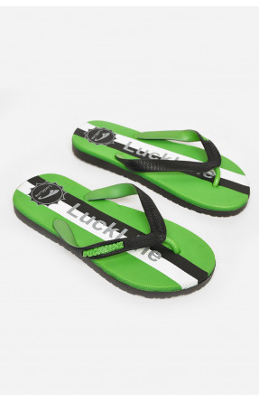 Вьетнамки женские пена черно-зеленого цвета 2002 212838C