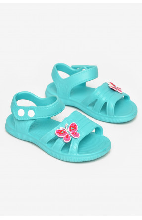 Босоніжки дитячі для дівчинки бірюзового кольору 5001-252 212858C Босоніжки дитячі для дівчинки бірюзового кольору 5001-252 212858C