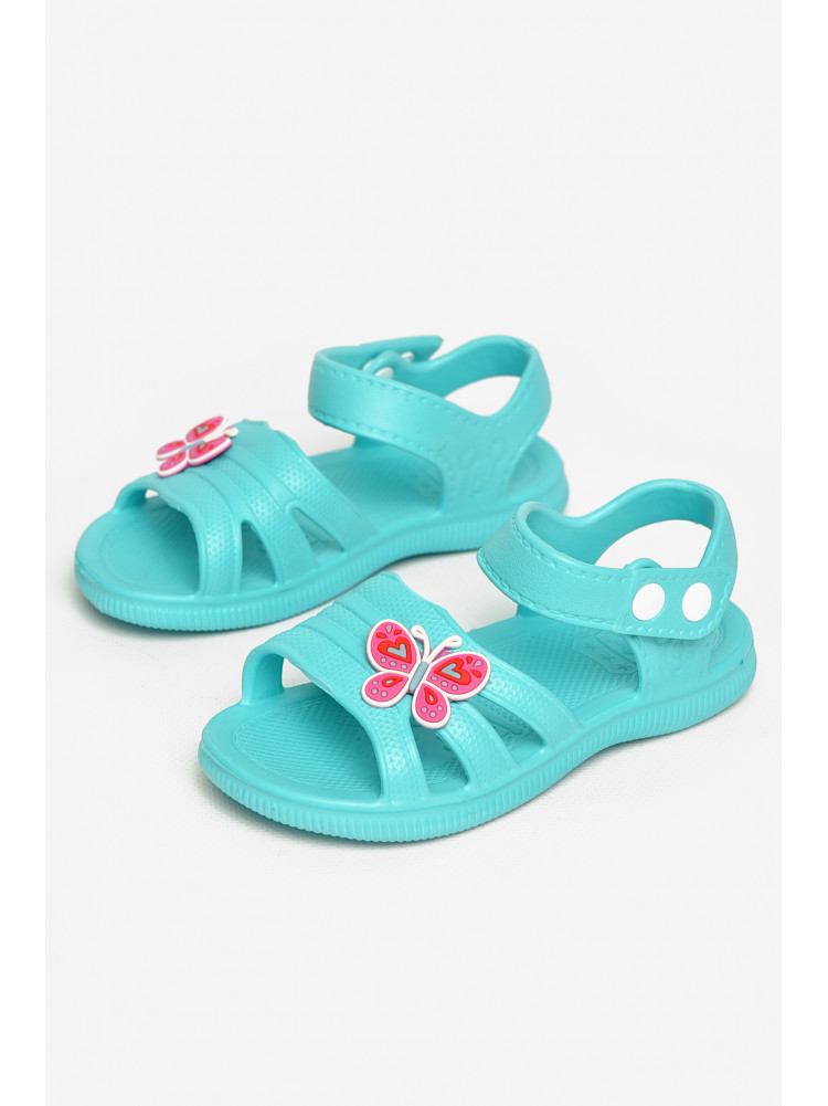 Босоніжки дитячі для дівчинки бірюзового кольору 5001-252 212858C