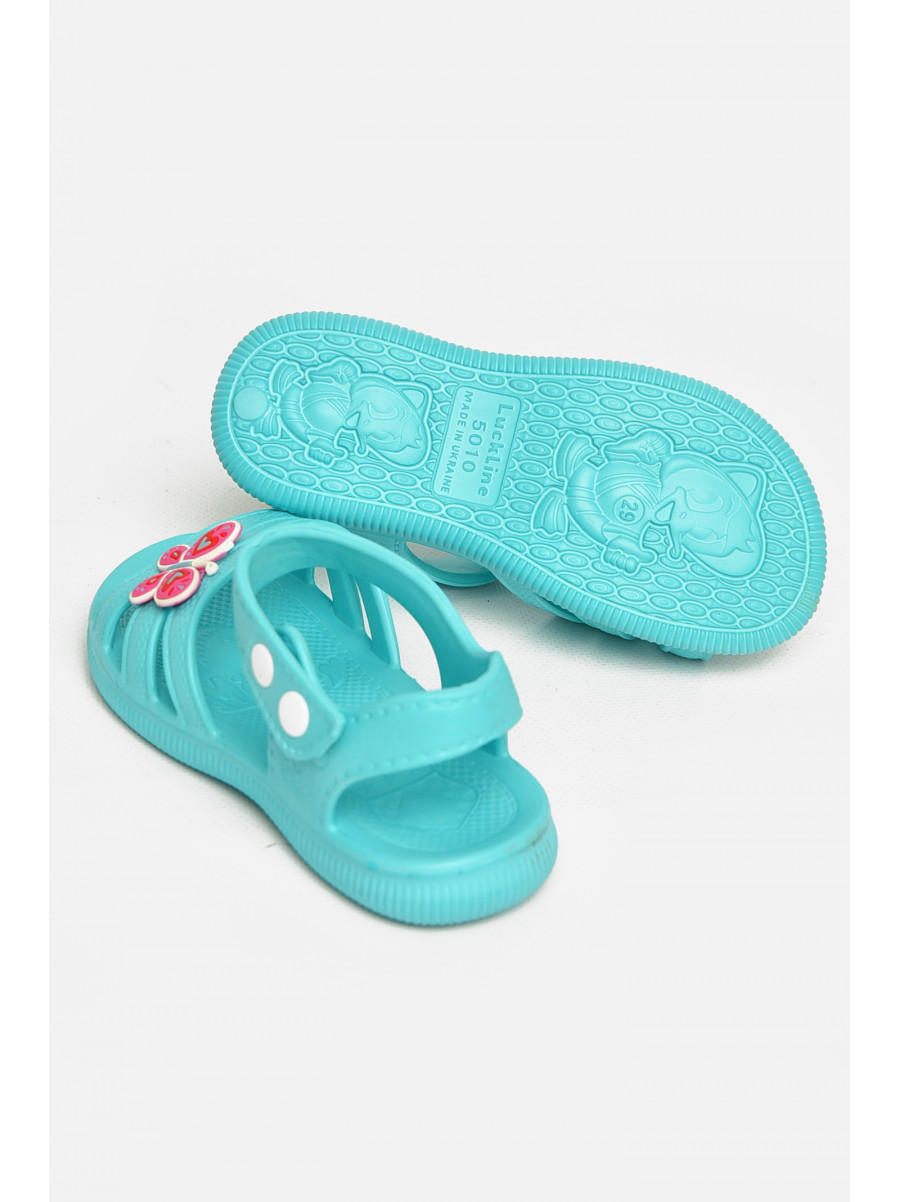 Босоніжки дитячі для дівчинки бірюзового кольору 5001-252 212858C