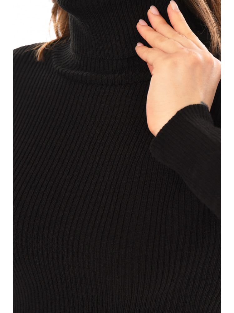 Гольф женский однотонный черного цвета 212860C