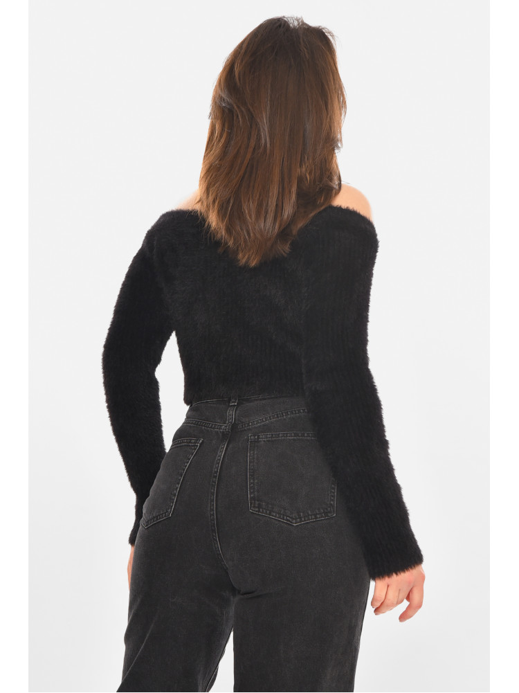 Кофта женская на молнии черного цвета 212866C