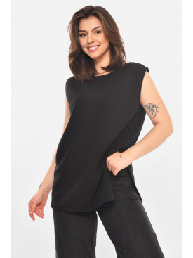 Кофта жіноча без рукавів чорного кольору 212868C