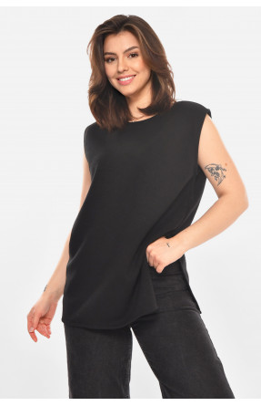 Кофта женская без рукавов  черного цвета 212868C