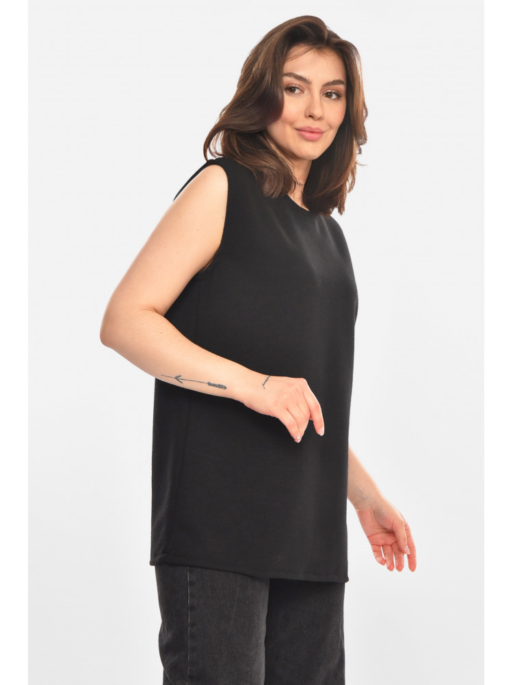 Кофта женская без рукавов  черного цвета 212868C