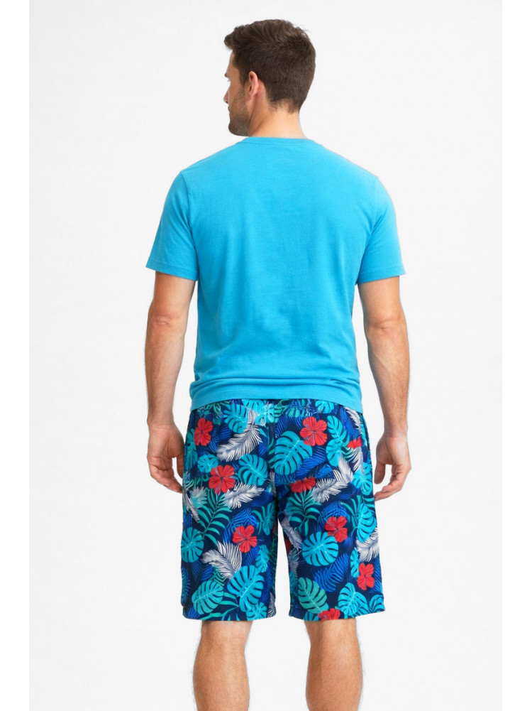 Шорты мужские темно-синего цвета с принтом 6605 212870C