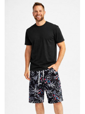 Шорты мужские черного цвета с принтом 6605 212871C