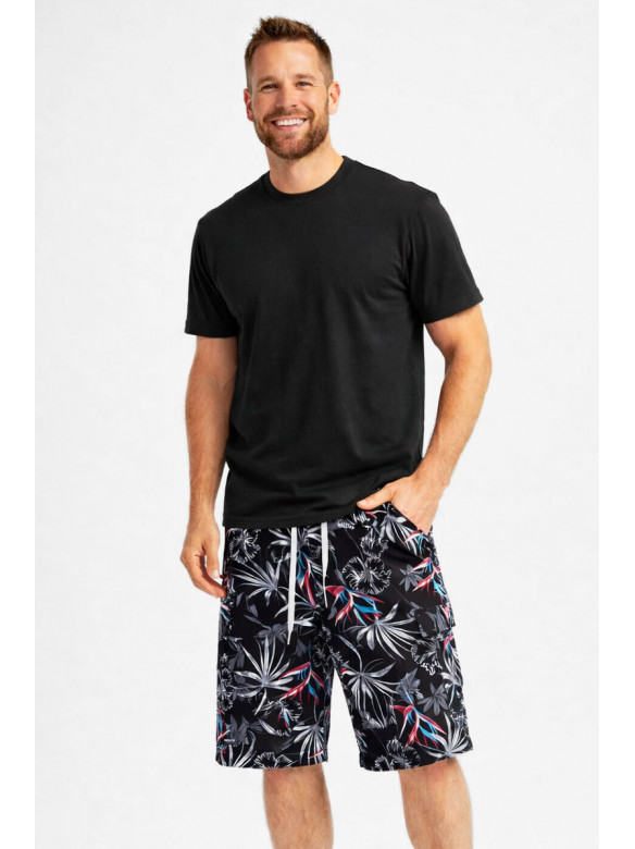 Шорты мужские черного цвета с принтом 6605 212871C